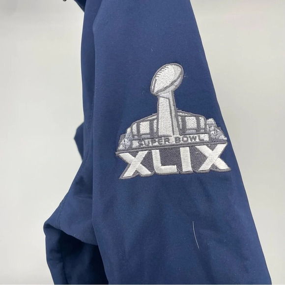 NFL Seattle Seahawks Super Bowl 49 XLIX fleece lined wind breaker jacket Medium - Picture 2 of 9